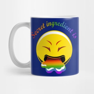 Secret Ingredient - Rainbow Throw up Emoji Mug